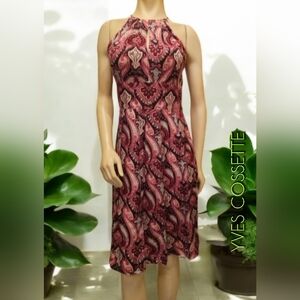 Yves Cossette Depeche Mode 100% Silk Vintage Dress Size 6